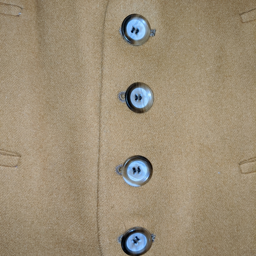 VINTAGE MUSTARD YELLOW WOOL AND SILK VEST - Picture 7 of 8